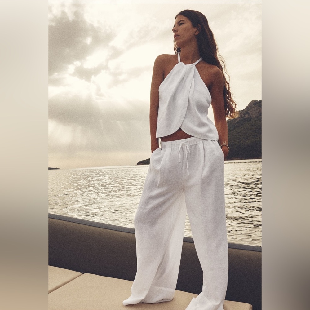 Linen Palazzo Pants